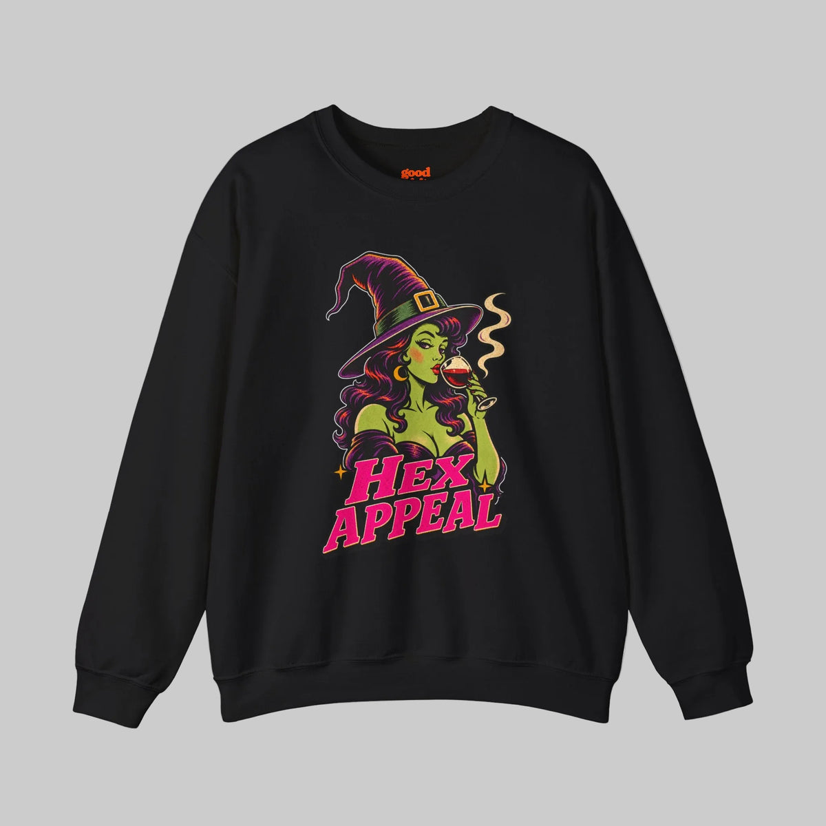 Hex Appeal Witch Illustration Sweatshirt | Halloween Witch Graphic Crewneck