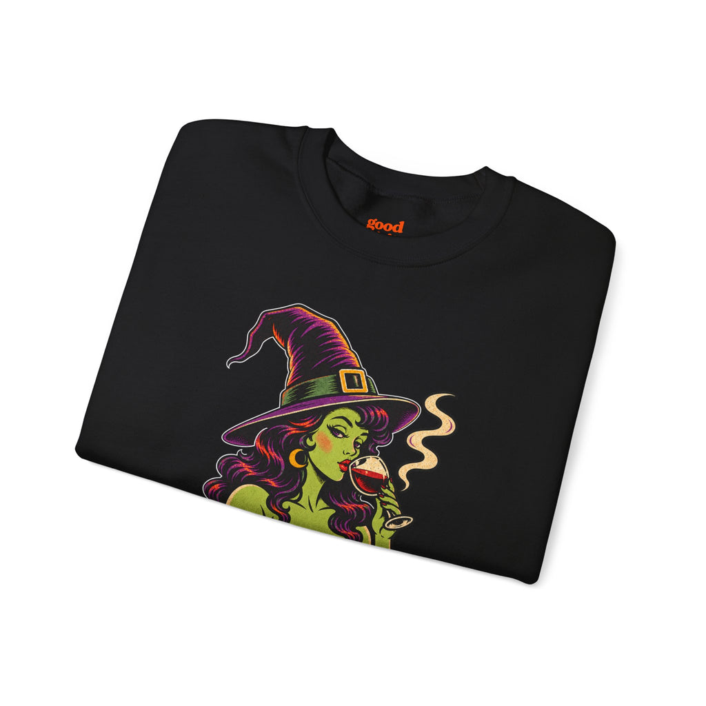 Hex Appeal Witch Illustration Sweatshirt | Halloween Witch Graphic Crewneck