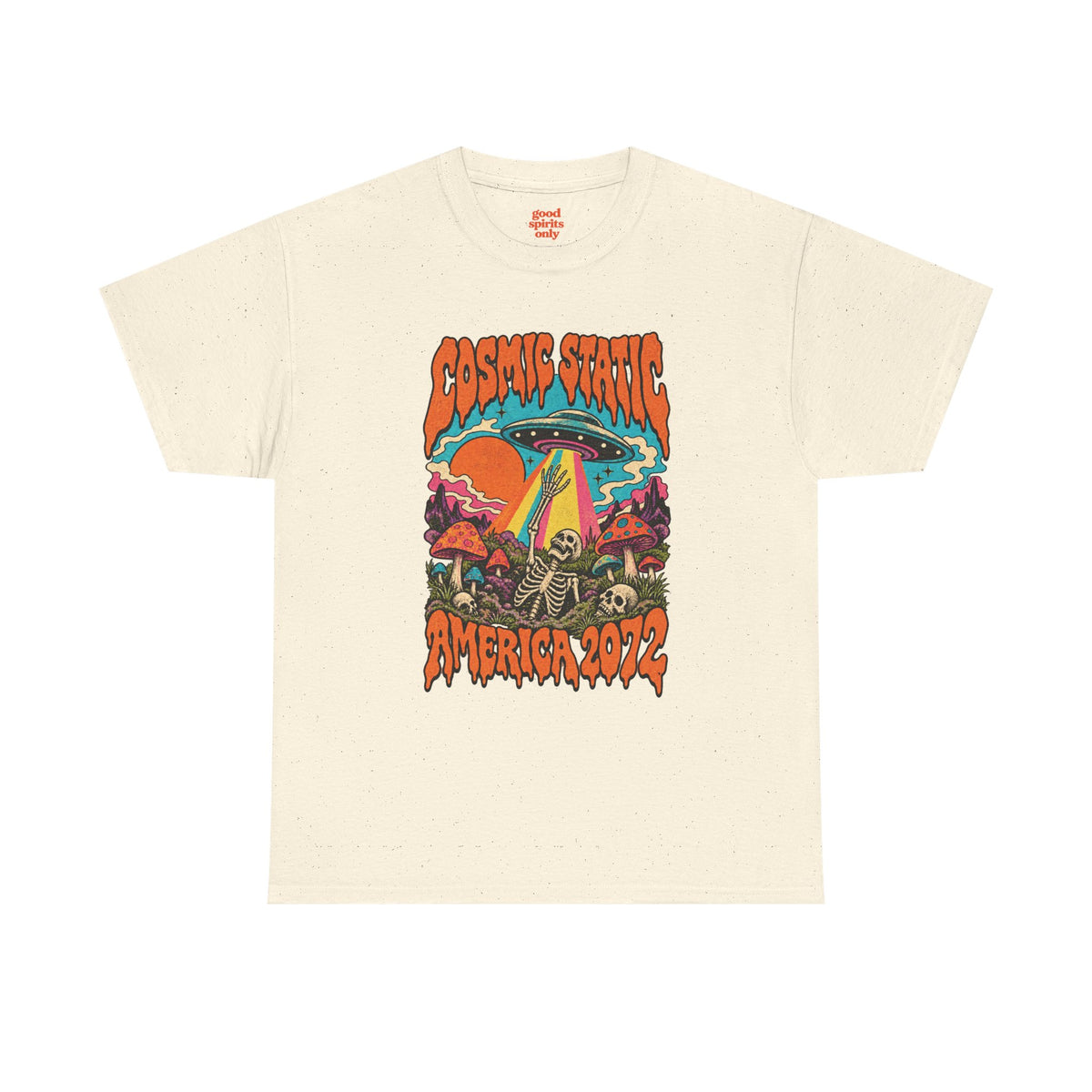 Cosmic Static America 2022 T-Shirt | UFO Psychedelic Graphic Tee