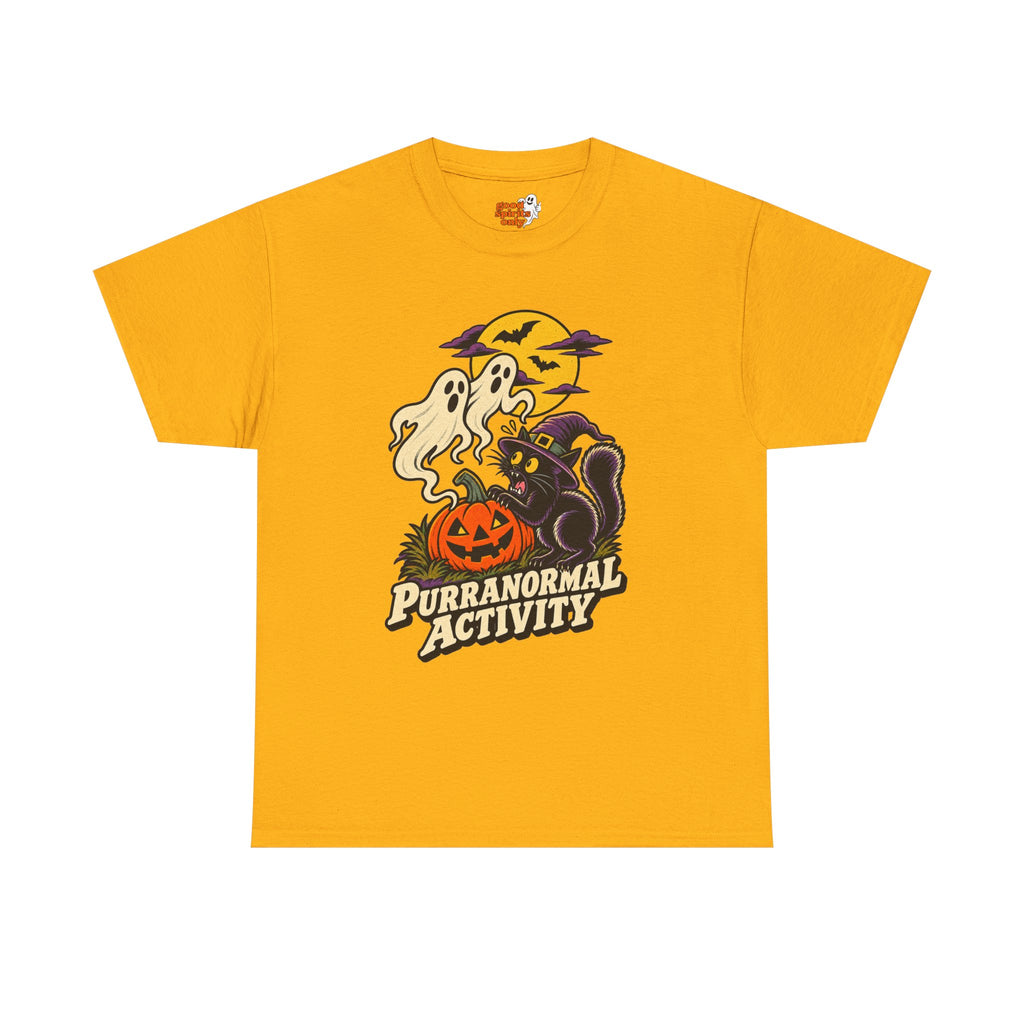 Purranormal Activity cat ghost Halloween T-Shirt | Pumpkin spooky tee