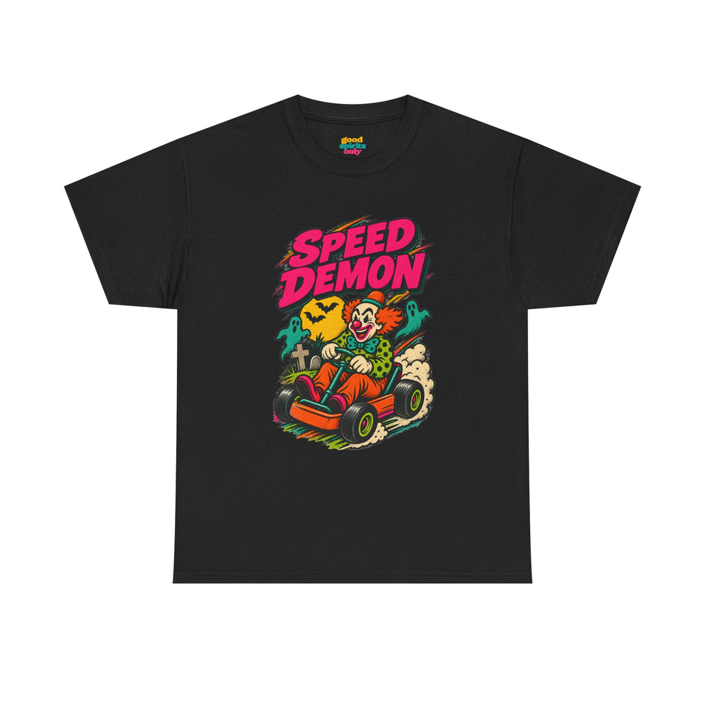 Speed Demon clown kart T-Shirt | Retro horror racing graphic tee
