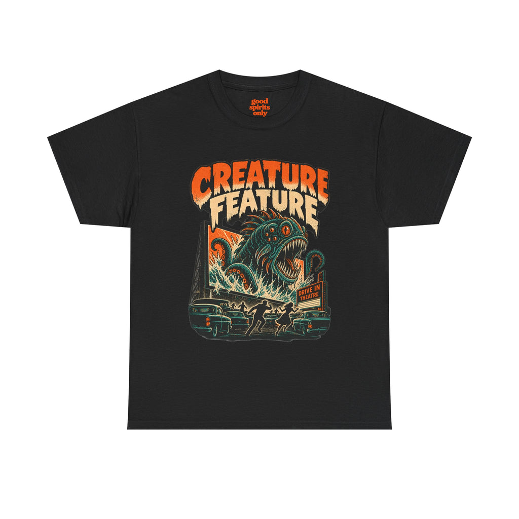 Creature Feature Monster Attack T-Shirt | Retro Horror Movie Graphic