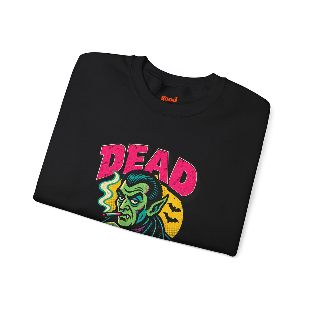 Dead End Vampire Crewneck Sweatshirt — Retro Horror Graphic Pullover