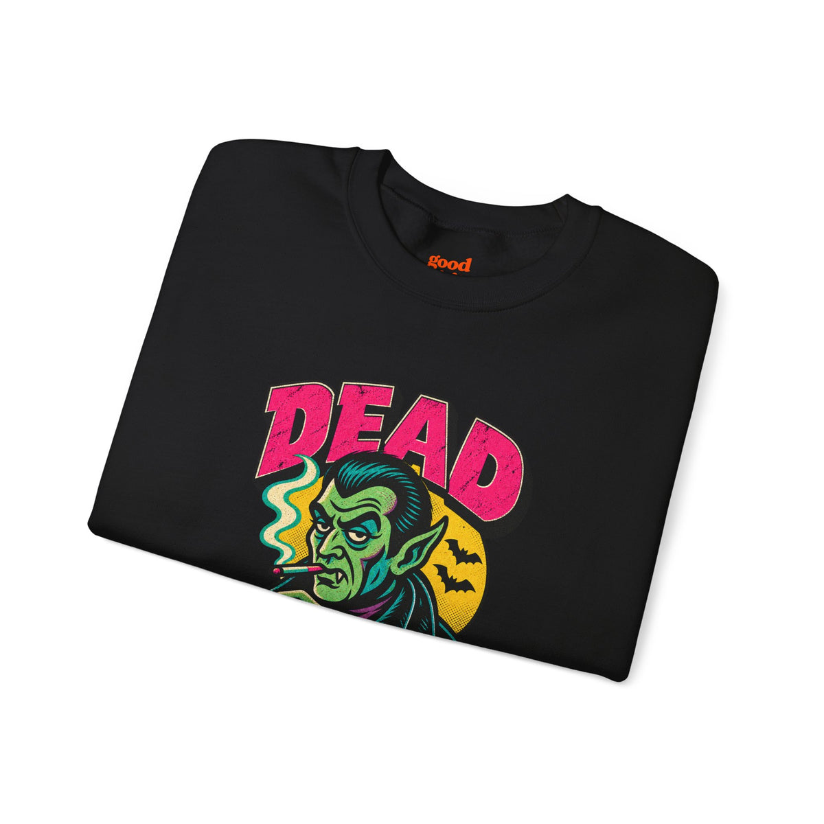Dead End Vampire Crewneck Sweatshirt — Retro Horror Graphic Pullover