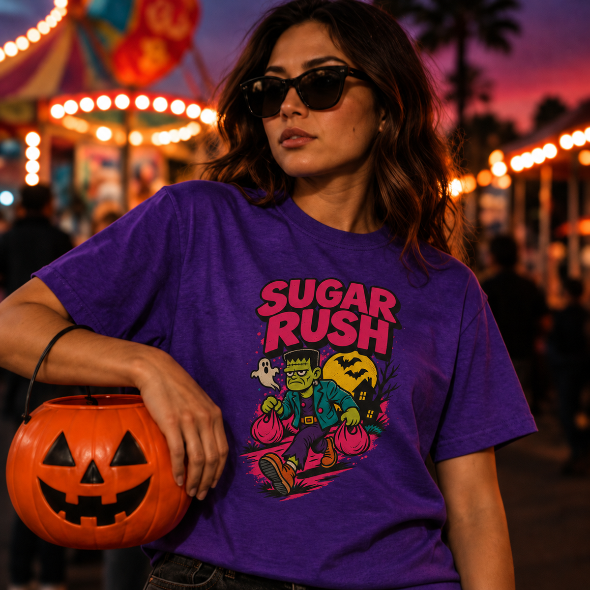 Sugar Rush Skateboard Graphic Tee | Retro Candy Monster T-Shirt